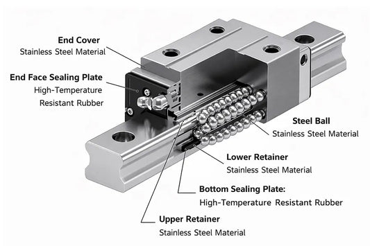 MG All-Metal Linear Motion Rail Guide Slider for Precision Automation