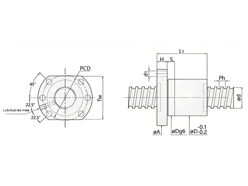SFD Ball Screw Actuator Specifications